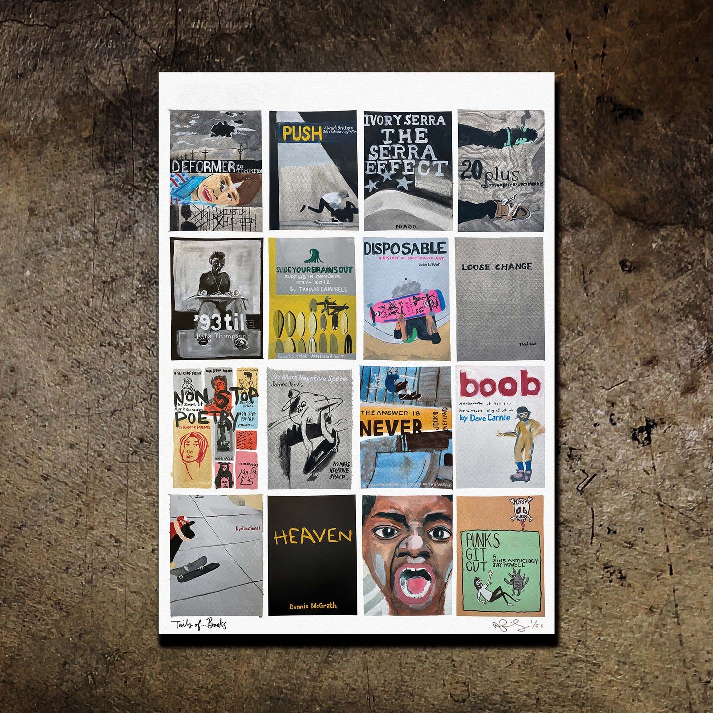 Books Cover Print by Aaron Frisby