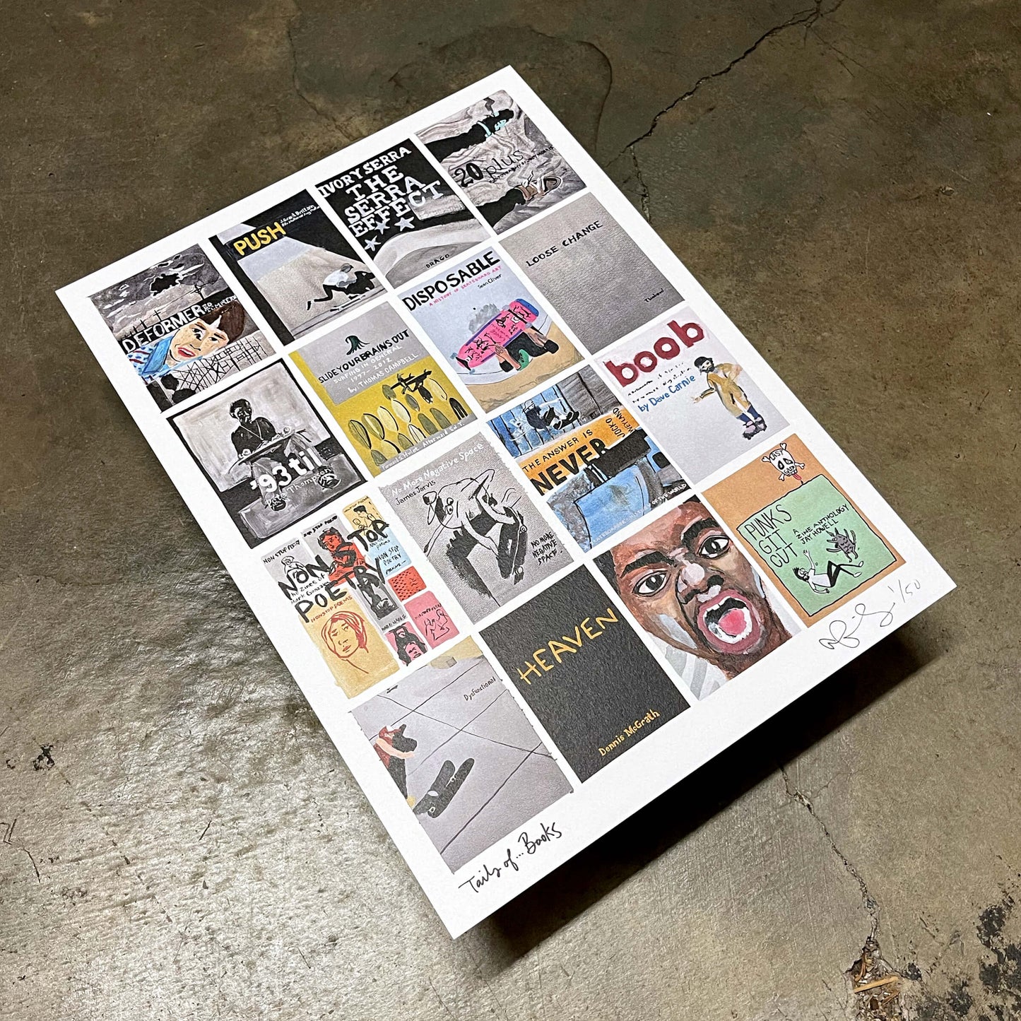 Books Cover Print by Aaron Frisby