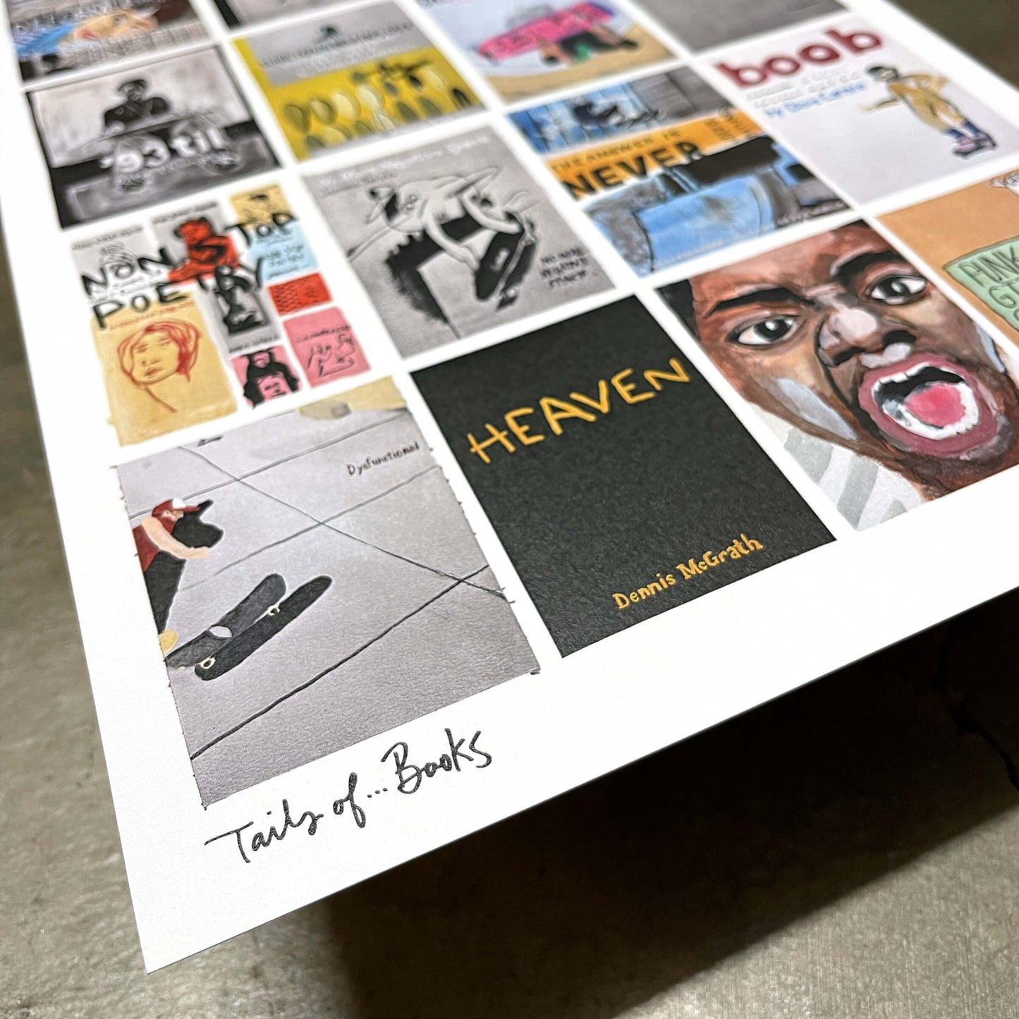 Books Cover Print by Aaron Frisby