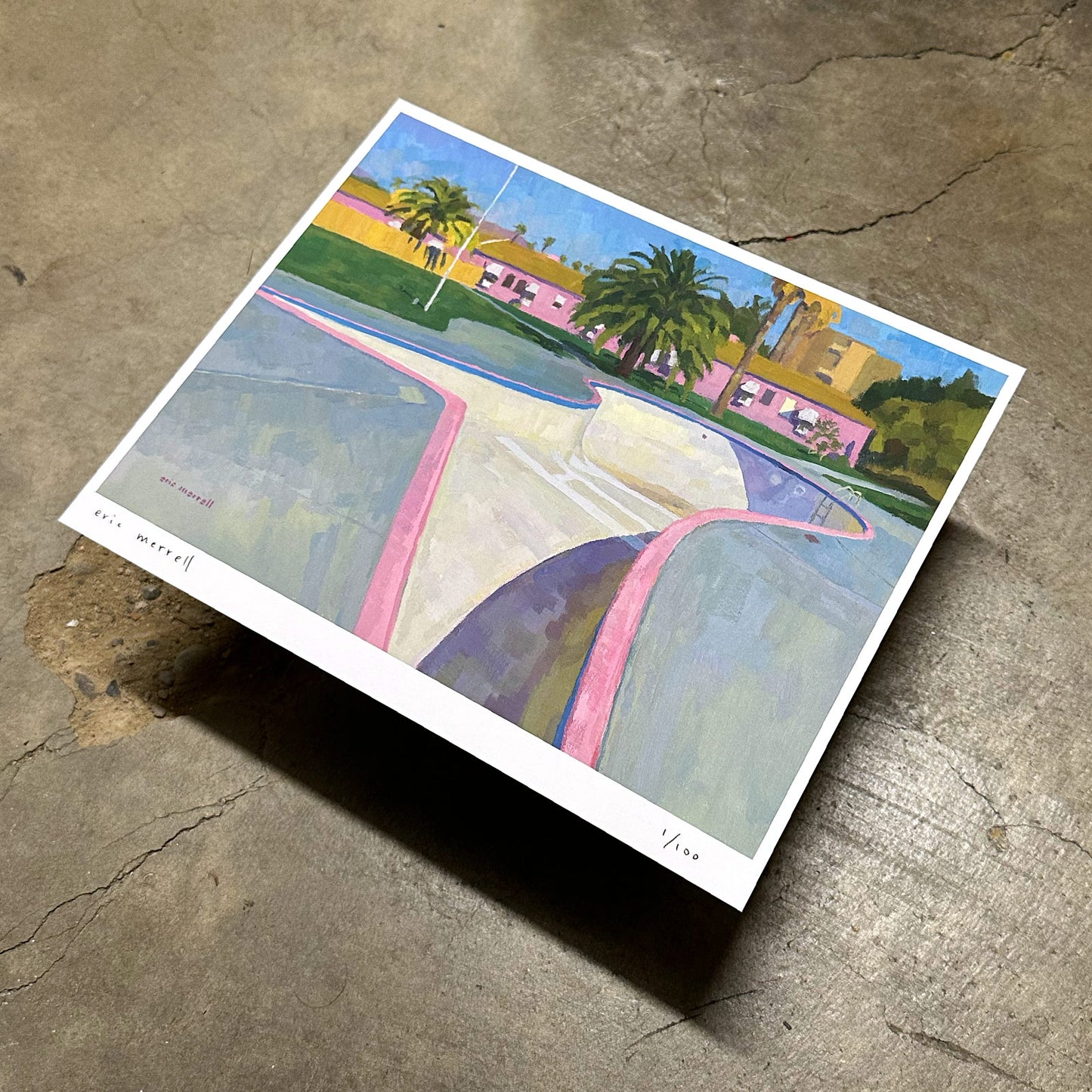 Pink Motel Cover Print by Eric Merrell